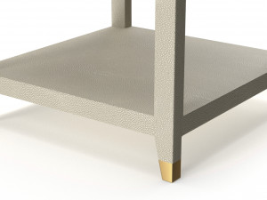 restoration hardware graydon shagreen square side table 3D Модель