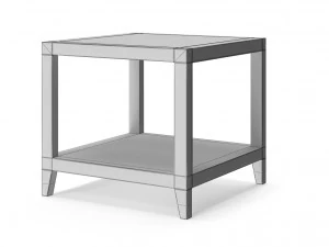restoration hardware graydon shagreen square side table 3D Model