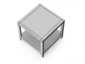 restoration hardware graydon shagreen square side table 3D Model