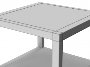 restoration hardware graydon shagreen square side table 3D Модель