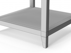 restoration hardware graydon shagreen square side table 3D Модель