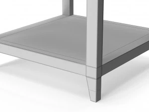 restoration hardware graydon shagreen square side table 3D Model