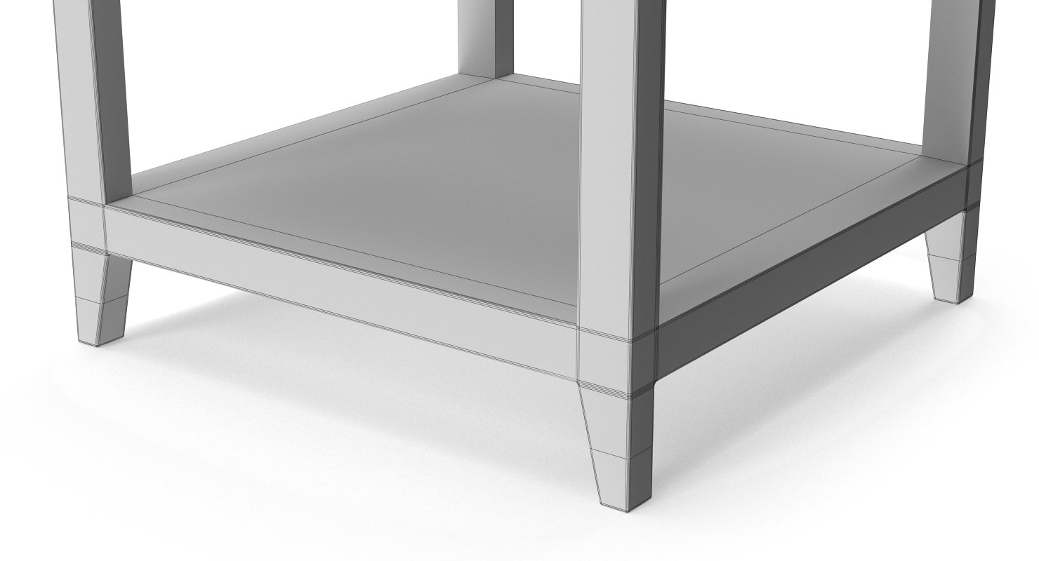 Restoration Hardware Graydon Shagreen Square Side Table 3D ...