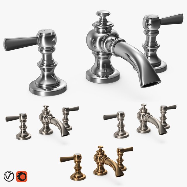 restoration hardware lugarno faucet 3D-Modell .c4d .max .obj .3ds .fbx .stl .blend 
