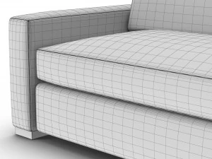 restoration hardware maxwell upholstered sofa 3D Model