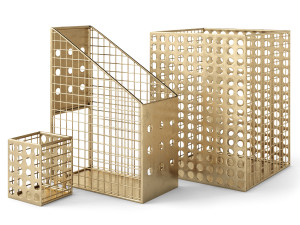 restoration hardware perforated metal desk accessories 3D Model