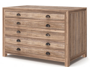 restoration hardware printmakers modular desk 3D Model