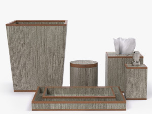 restoration hardware regency bath accessories pewter 3D Model