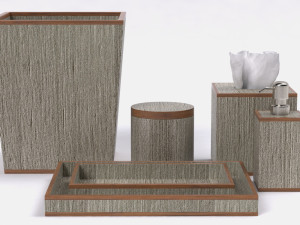 restoration hardware regency bath accessories pewter 3D Model