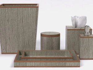 restoration hardware regency bath accessories pewter 3D Model