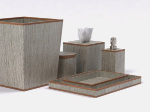 restoration hardware regency bath accessories pewter 3D Model