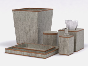 restoration hardware regency bath accessories pewter 3D Model