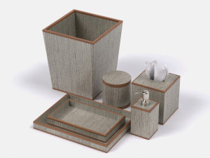 restoration hardware regency bath accessories pewter 3D Model