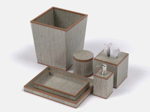 restoration hardware regency bath accessories pewter 3D Model