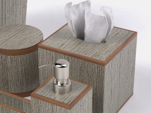 restoration hardware regency bath accessories pewter 3D Model