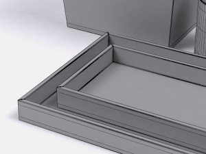 restoration hardware regency bath accessories pewter 3D Model