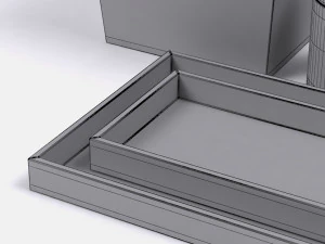 restoration hardware regency bath accessories pewter 3D Model