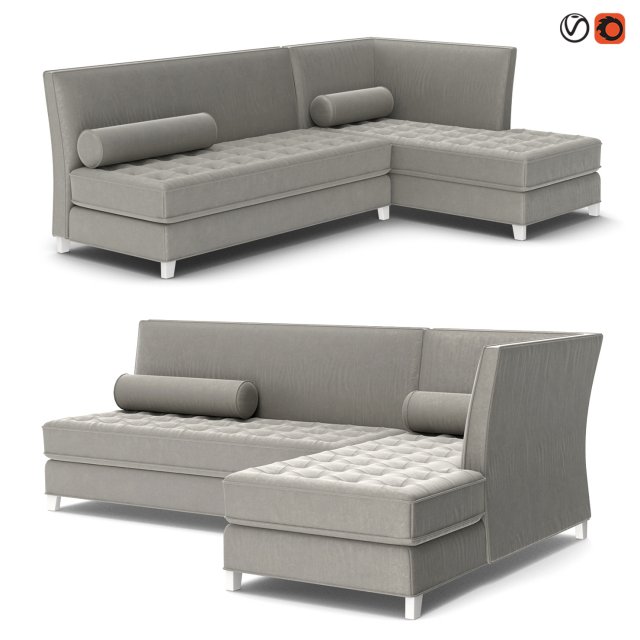 restoration hardware rylin lounge set Modelo 3D .c4d .max .obj .3ds .fbx .stl .blend 