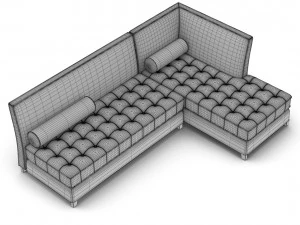 restoration hardware rylin lounge set 3D Model
