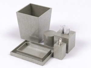 restoration hardware shagreen bath accessories smoke Modèle 3D
