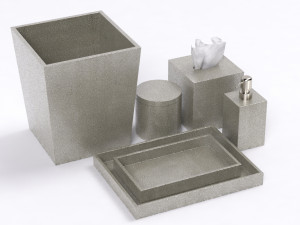 restoration hardware shagreen bath accessories smoke Modèle 3D
