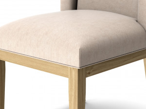 restoration hardware stewart fabric side chair 3D 模型