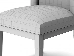 修复硬件斯图尔特织物边椅 3D 模型