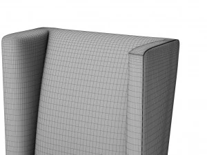 修复硬件斯图尔特织物边椅 3D 模型
