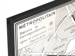 restoration hardware 1950s guilmins parisian metro map 3D Model