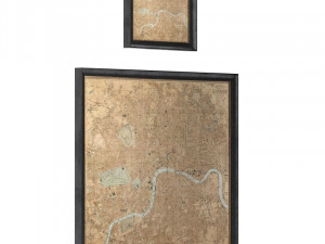 restoration hardware circa 1980 london map Modèle 3D