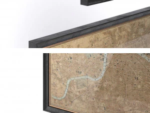 restoration hardware circa 1980 london map 3D Model