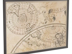 restoration hardware lisles 1720 world map frames 3D Model