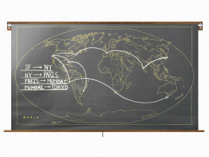restoration hardware military chalkboard world map 3D 모델