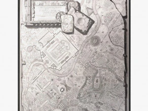 Restaurierungshardware Piranesis 1761 Plan von Rom 3D Modell