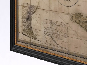 restoration hardware stanfords 1859 map of italy 3D Model