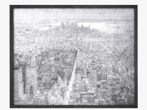 restoration hardware zoey riley map of lower manhattan 3D Model