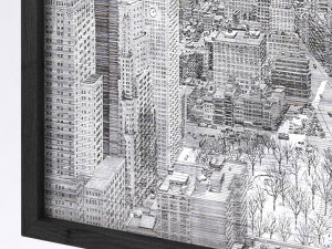 restoration hardware zoey riley map of lower manhattan 3D Модель