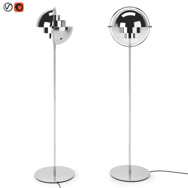 gubi multi-light floor lamp Model 3D .c4d .max .obj .3ds .fbx .stl .blend 