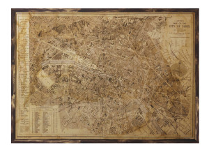 restoration hardware vintage paris map 3D Model