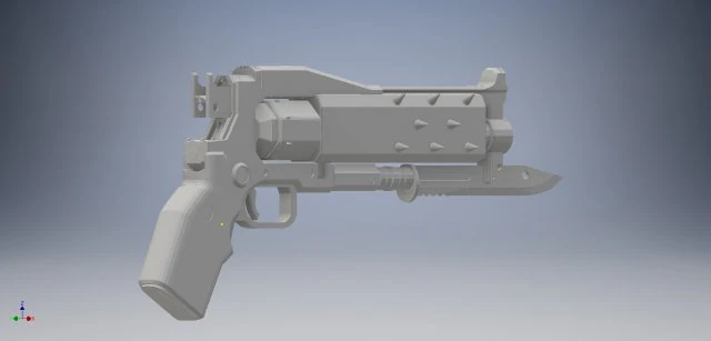 crimson hand cannon destiny 2 3d print model 3D Model .c4d .max .obj .3ds .fbx .stl .blend 