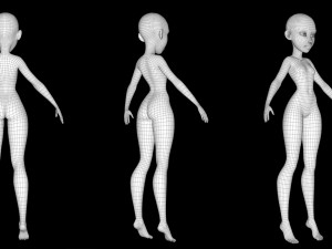 female character peny 3D Model