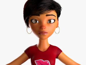 personagem feminina mery Modelo 3D