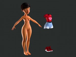 female character mery 3D Model