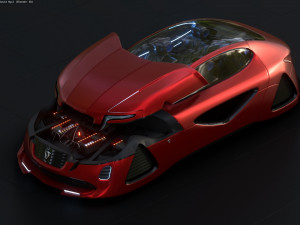 Affekta X-Fusion S2 BEST FUTURISTIC SCI-FI CYBER concept car Low-poly 3D मॉडल