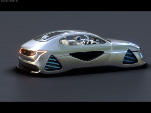 Affekta X-Fusion S2 BEST FUTURISTIC SCI-FI CYBER concept car Low-poly 3D मॉडल