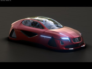 Affekta X-Fusion S2 BEST FUTURISTIC SCI-FI CYBER concept car Low-poly 3D मॉडल