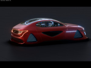 Affekta X-Fusion S2 BEST FUTURISTIC SCI-FI CYBER concept car Low-poly 3D मॉडल
