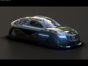 Affekta X-Fusion S2 BEST FUTURISTIC SCI-FI CYBER concept car Low-poly 3D मॉडल