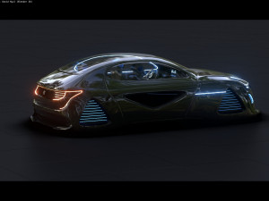 Affekta X-Fusion S2 BEST FUTURISTIC SCI-FI CYBER concept car Low-poly 3D मॉडल