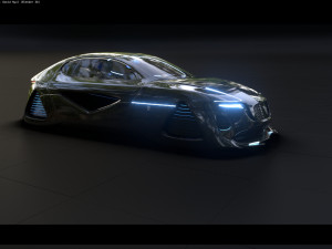 Affekta X-Fusion S2 BEST FUTURISTIC SCI-FI CYBER concept car Low-poly 3D मॉडल